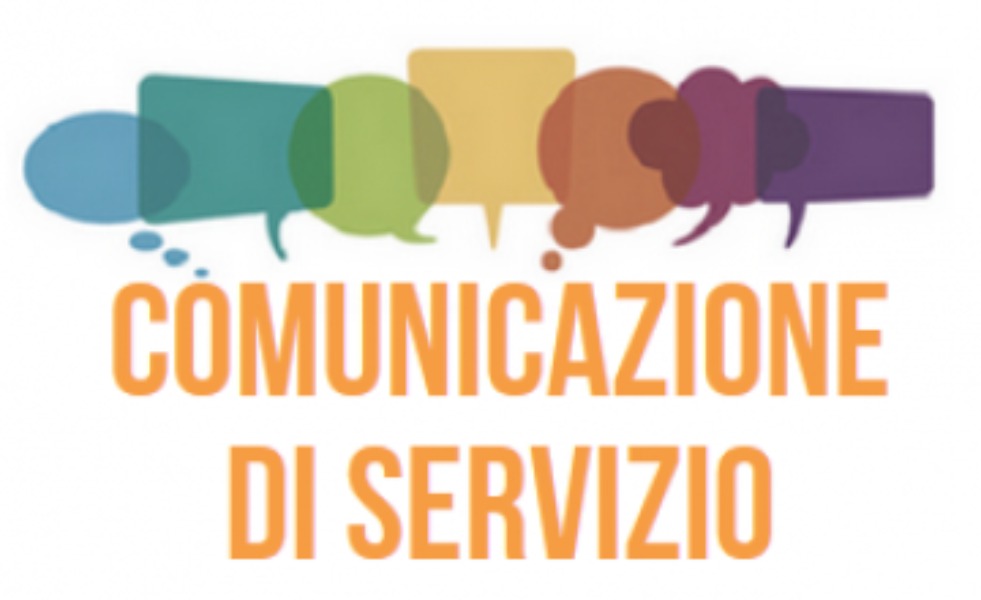 Comunicazione di servizio per il 06 maggio 2020